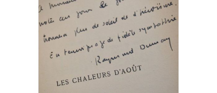LEAUTAUD : Les chaleurs d'août - Signed book, First edition - Edition-Originale.com