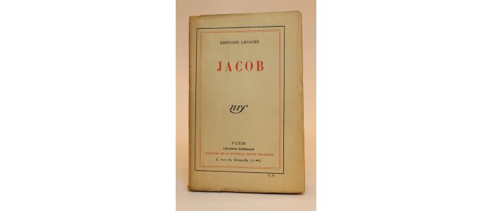 LECACHE : Jacob - Signiert, Erste Ausgabe - Edition-Originale.com