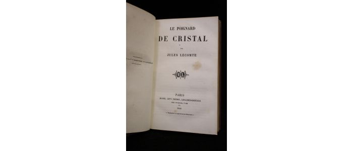 LECOMTE : Le poignard de cristal - Edition Originale - Edition-Originale.com