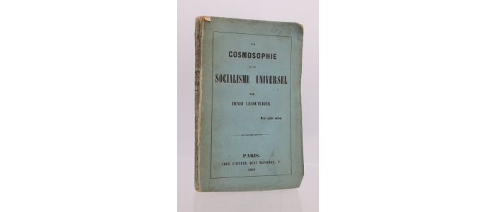 LECOUTURIER : La cosmosophie ou le socialisme universel - Edition Originale - Edition-Originale.com