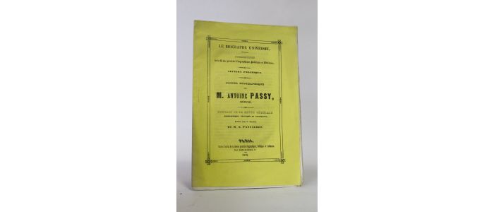 LEGOYT : Notice biographique sur M. Antoine Passy deputé - First edition - Edition-Originale.com