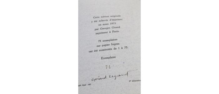 LEGRAND : Siècles ciselés - Libro autografato, Prima edizione - Edition-Originale.com