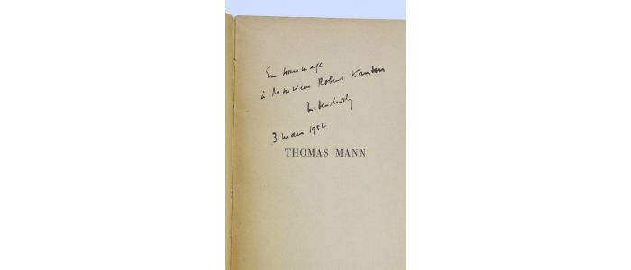 LEIBRICH : Thomas Mann - Autographe, Edition Originale - Edition-Originale.com