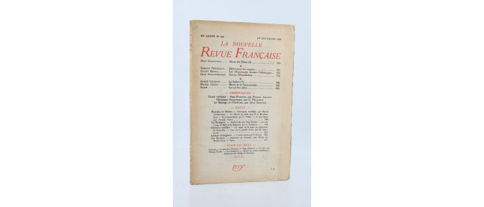 LEIRIS : Miroir de la tauromachie - In La Nrf N°302 du 1er Novembre 1938 - Erste Ausgabe - Edition-Originale.com
