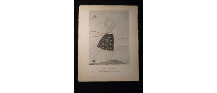 Voici l'orage ! Robe d'après-midi, de Paul Poiret. (La Gazette du Bon ton, n°6. Année 1920 - Planche 45 ) - First edition - Edition-Originale.com