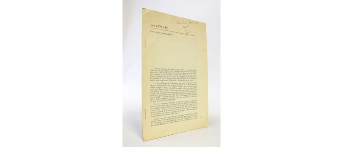 LESCURE : Du calcul des improbabilités - Libro autografato, Prima edizione - Edition-Originale.com