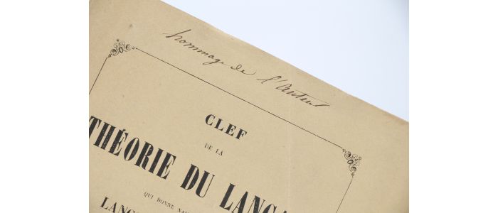 LETELLIER : Clef de la théorie du langage qui donne naissance à la langue universelle - Libro autografato, Prima edizione - Edition-Originale.com