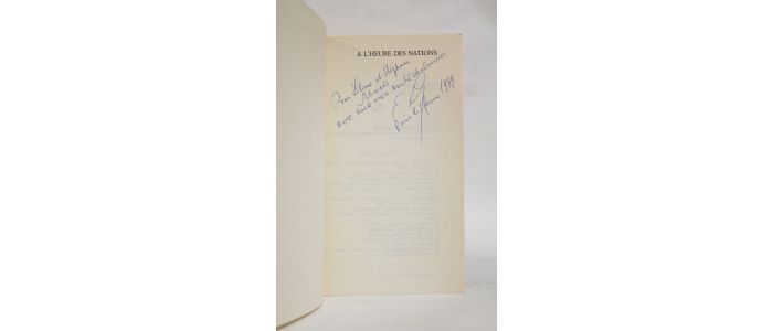 LEVINAS : A l'heure des nations - Autographe, Edition Originale - Edition-Originale.com