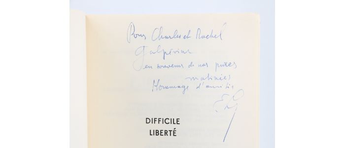 LEVINAS : Difficile liberté - Essais sur le Judaïsme - Signiert, Erste Ausgabe - Edition-Originale.com
