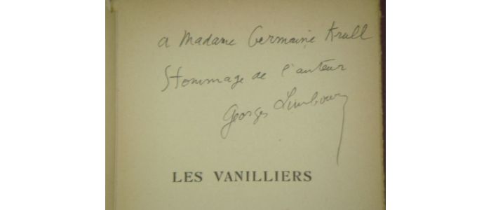 LIMBOUR : Les vanilliers - Signiert, Erste Ausgabe - Edition-Originale.com