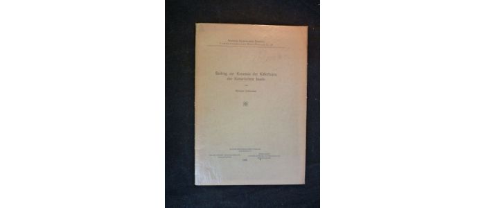 LINDBERG : Beitrag zur Kenntnis der Käferfauna der Kanarischen Inseln - First edition - Edition-Originale.com