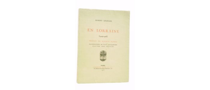 LINZELER : En Lorraine - Autographe, Edition Originale - Edition-Originale.com
