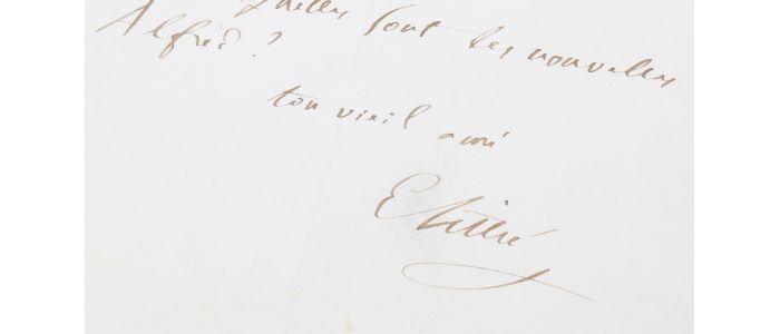 LITTRE : Lettre autographe datée et signée adressée à son ami Louis Hachette, éditeur de son célèbre dictionnaire  - Signiert, Erste Ausgabe - Edition-Originale.com