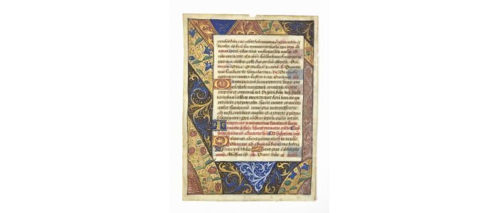 [LIVRE D'HEURES - ENLUMINURES] Fragments recto verso des heures de la Vierge à l'usage de Rome/Dié(?) - Autographe, Edition Originale - Edition-Originale.com