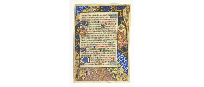 [LIVRE D'HEURES - ENLUMINURES] Fragments recto verso des heures du Saint-Esprit - Autographe, Edition Originale - Edition-Originale.com