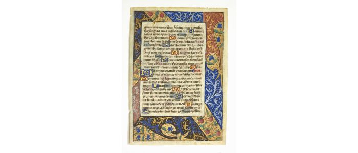 [LIVRE D'HEURES - ENLUMINURE] Fragments recto verso des psaumes pénitentiels - Autographe, Edition Originale - Edition-Originale.com