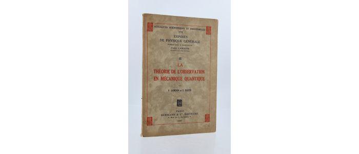 LONDON : La théorie de l'observation en mécanique quantique - Edition Originale - Edition-Originale.com