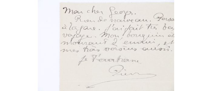 LOUYS : Carte lettre autographe signée adressée à Georges Louis  - Libro autografato, Prima edizione - Edition-Originale.com