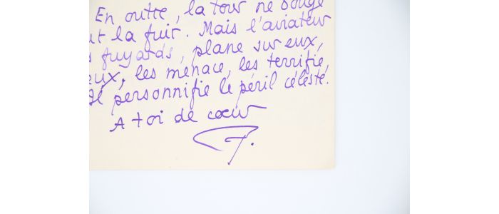 LOUYS : Lettre autographe signée adressée à Georges Louis : 