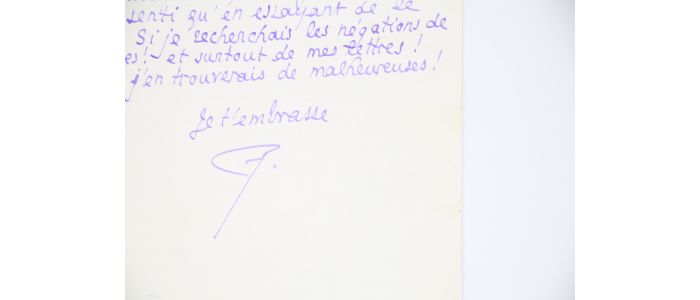 LOUYS : Lettre autographe signée adressée à Georges Louis - Autographe, Edition Originale - Edition-Originale.com