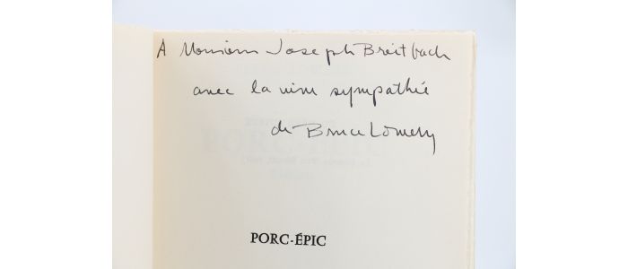 LOWERY : Porc-épic - Autographe, Edition Originale - Edition-Originale.com