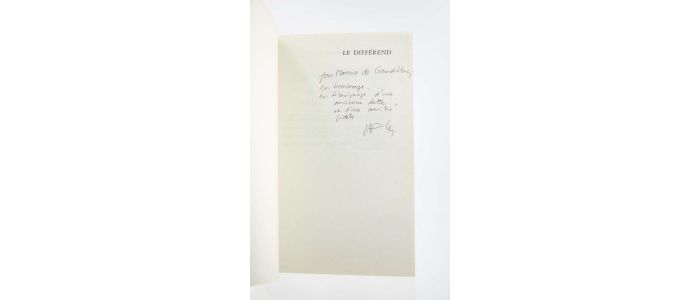 LYOTARD : Le Différend - Autographe, Edition Originale - Edition-Originale.com