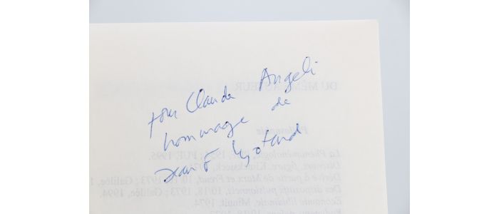 LYOTARD : Signé Malraux - Autographe, Edition Originale - Edition-Originale.com
