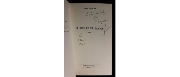 MAALOUF : Le rocher de Tanios - Signed book, First edition - Edition-Originale.com