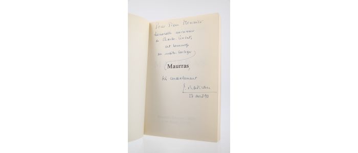 MADIRAN : Maurras - Autographe, Edition Originale - Edition-Originale.com