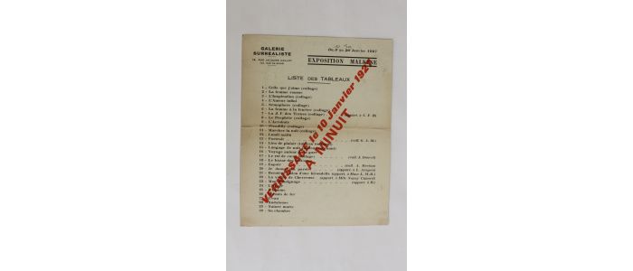 MALKINE : Carton d'invitation à la première exposition personnelle de Georges Malkine  - First edition - Edition-Originale.com