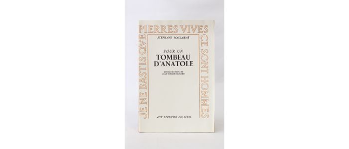 MALLARME : Pour un tombeau d'Anatole - First edition - Edition-Originale.com