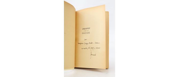 MALLARME : Propos sur la poésie - Autographe - Edition-Originale.com
