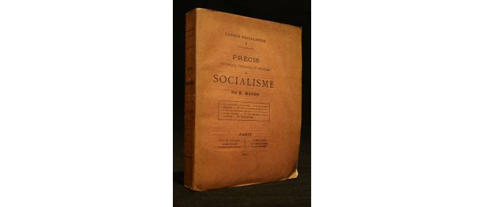 MALON : Précis historique, théorique et pratique de Socialisme - Edition Originale - Edition-Originale.com