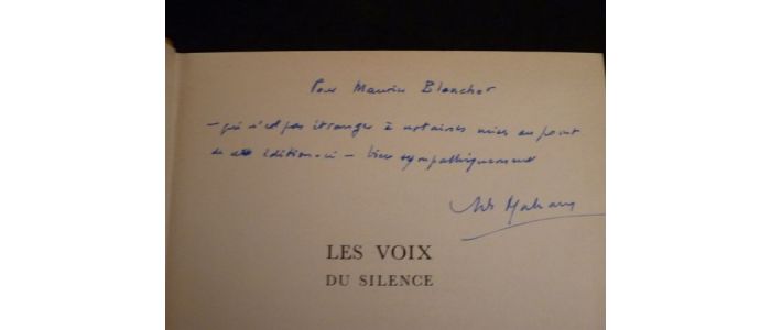 MALRAUX : Les voix du silence - Autographe, Edition Originale - Edition-Originale.com