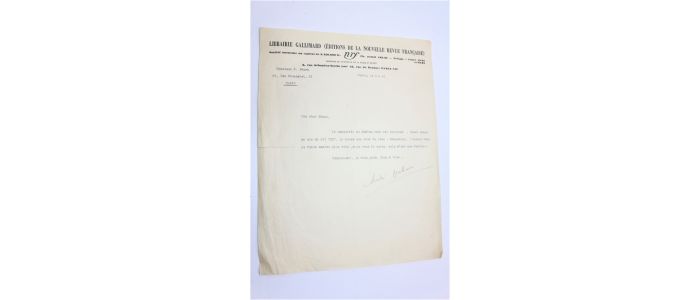 MALRAUX : Lettre dactylographiée et signée d'André Malraux à Pierre Béarn - Libro autografato, Prima edizione - Edition-Originale.com