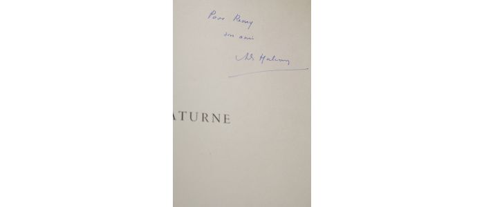 MALRAUX : Saturne - Signed book, First edition - Edition-Originale.com