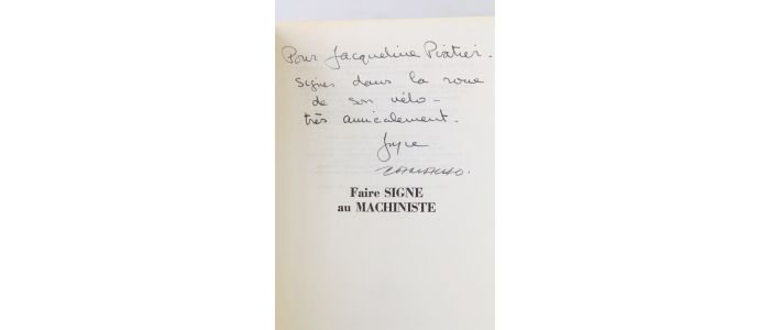 MANSOUR : Faire signe au machiniste - Signed book, First edition - Edition-Originale.com