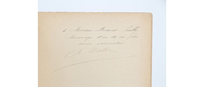 MANUCE : Veilles en l'honneur de Vénus - A une jeune fille trop parée - Exemplaire de l'acteur Mounet-Sully - Autographe, Edition Originale - Edition-Originale.com