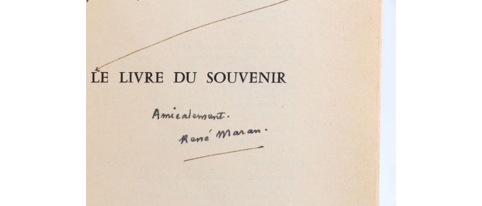 MARAN : Le Livre du Souvenir (Poèmes 1909-1957) - Autographe, Edition Originale - Edition-Originale.com