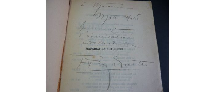MARINETTI : Mafarka le futuriste - Libro autografato, Prima edizione - Edition-Originale.com
