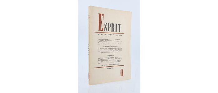MARKER : Orphée - In Esprit N°11 de la 18ème année - Prima edizione - Edition-Originale.com