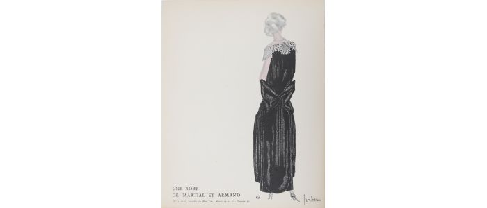 MARTIAL & ARMAND : Une robe de Martial et Armand (pl.52, La Gazette du Bon ton, 1922 n°7) - Erste Ausgabe - Edition-Originale.com