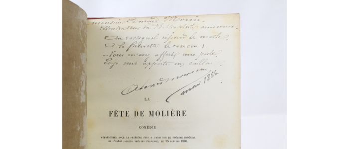 MARTIN : La fête de Molière, comédie en 1 acte et en vers. A-propos pour l'anniversaire de la naissance de Molière - Signiert, Erste Ausgabe - Edition-Originale.com