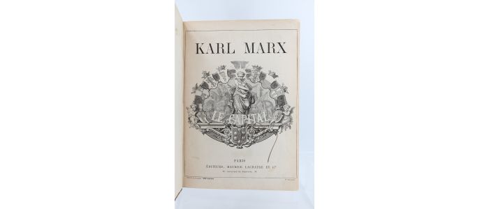 MARX : Le Capital - Erste Ausgabe - Edition-Originale.com