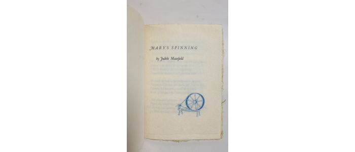 MASEFIELD : Mary's spinning - Erste Ausgabe - Edition-Originale.com