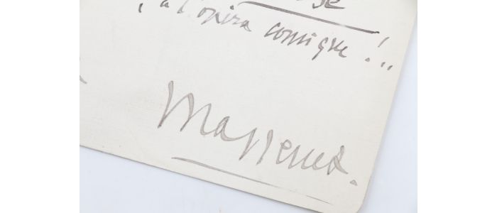 MASSENET : Billet autographe signé adressé à André Dupuis - Signiert, Erste Ausgabe - Edition-Originale.com