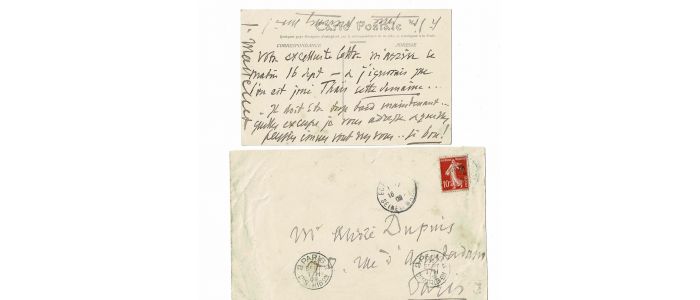 MASSENET : Carte postale autographe signée adressée à André Dupuis - Signiert, Erste Ausgabe - Edition-Originale.com