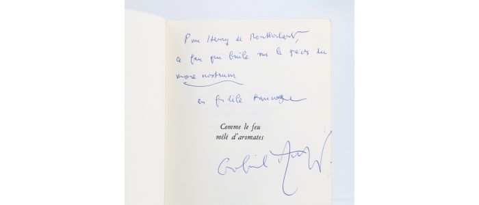 MATZNEFF : Comme le feu mêlé d'aromates - Autographe, Edition Originale - Edition-Originale.com