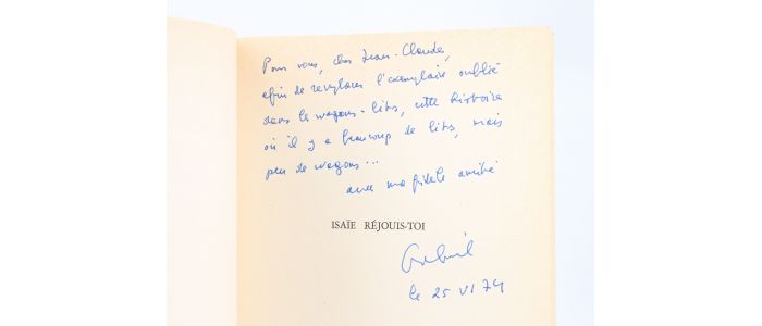 MATZNEFF : Isaie réjouis-toi - Autographe, Edition Originale - Edition-Originale.com