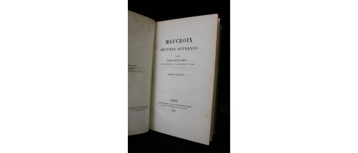 MAUCROIX : Oeuvres diverses - Edition-Originale.com